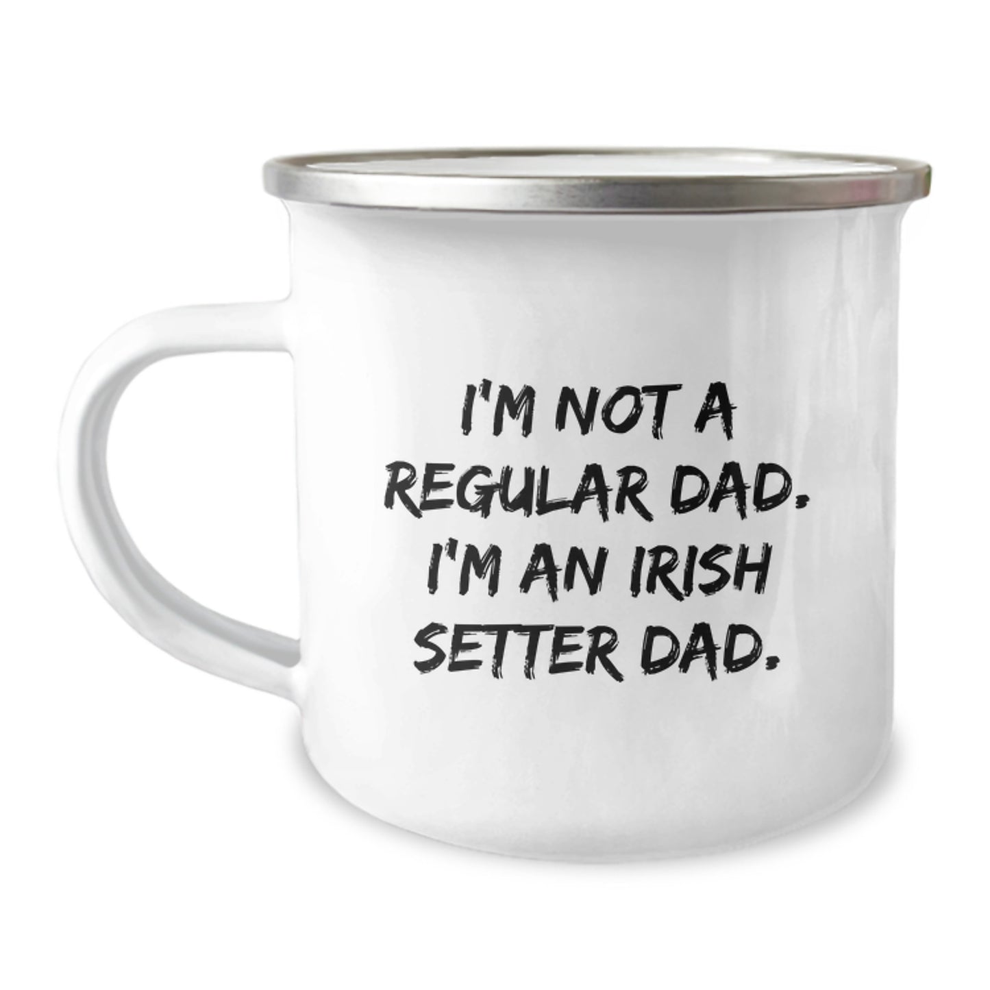 Funny Irish Setter Dog Dad Gifts for Men, Irish Setter Dad Camping Mug for Christmas Unique Gifts from Dad to Son - Image 1