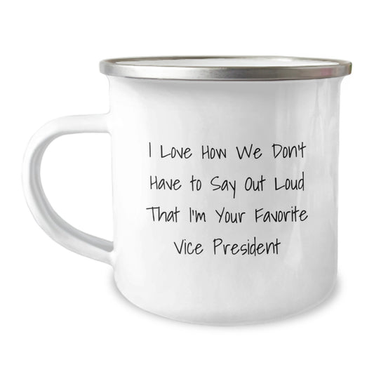 Funny Vice President Gifts from Friends and Family, Camping Mug for Men and Women, Christmas Unique Presents - Image 1