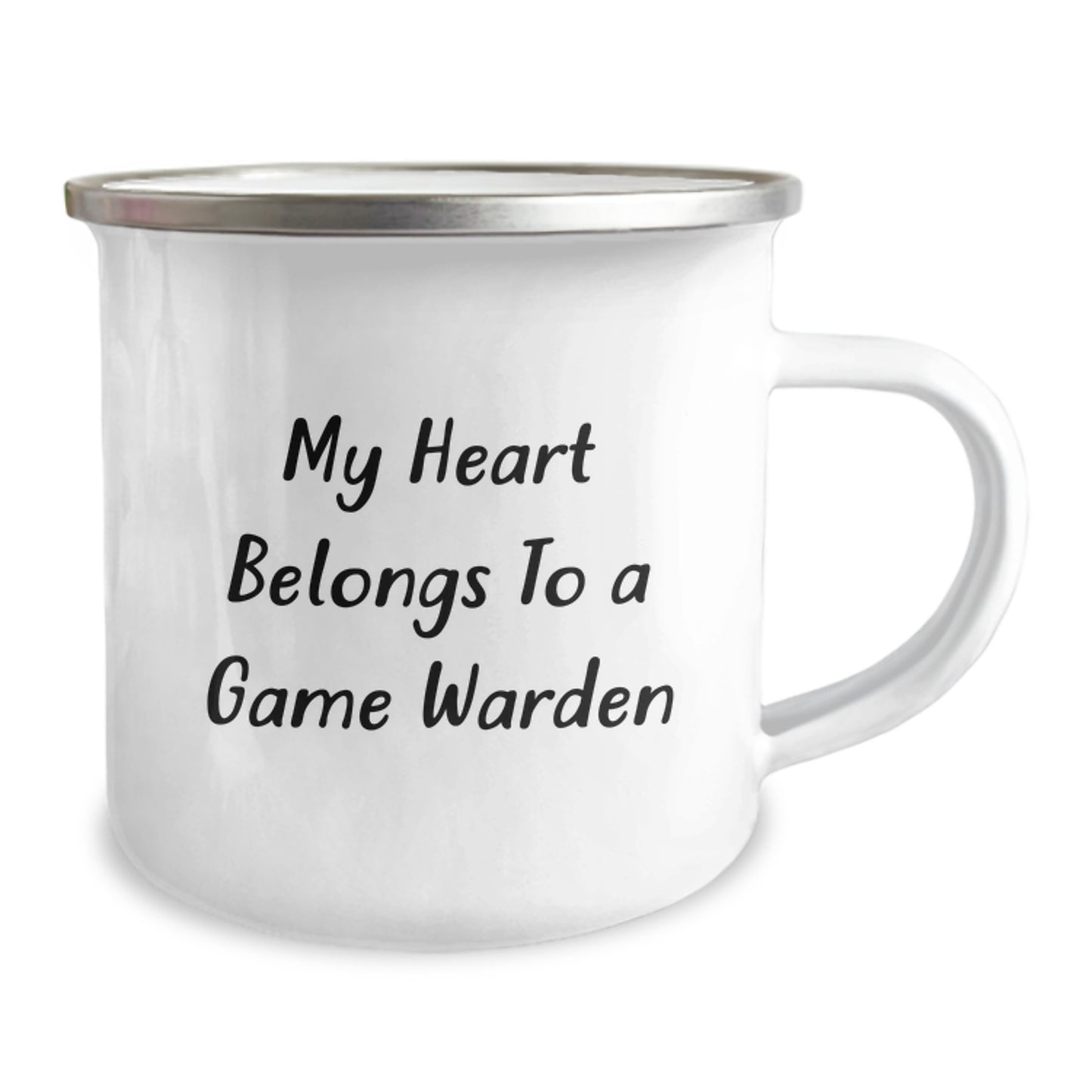 Funny Game Warden Gifts, My Heart Belongs To A Game Warden, Camping Mug for Graduation, Gifts from Men to Game Warden - Image 2