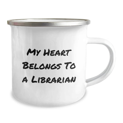 Funny Librarian Gifts for Men - 'My Heart Belongs To A Librarian' Christmas Unique Gifts from Friends for Librarian Lovers - Image 2