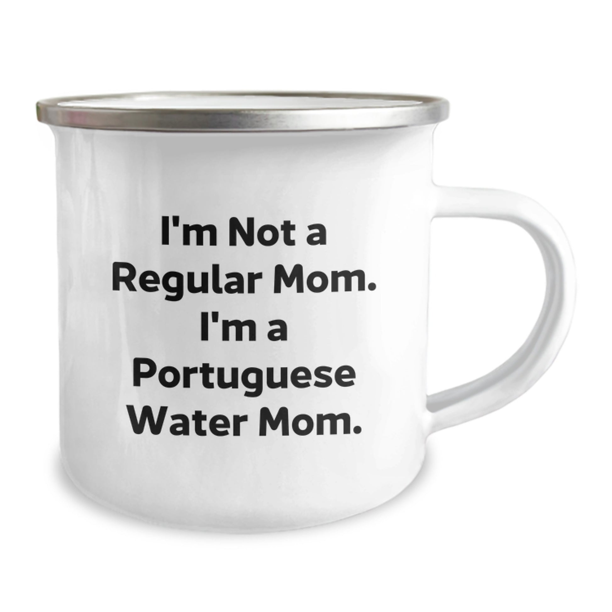 Funny Portuguese Water Dog Gifts for Mom - Christmas Unique Presents - Camping Mug with I'm Not A Regular Mom. I'm A Portuguese Water Mom. - Image 2
