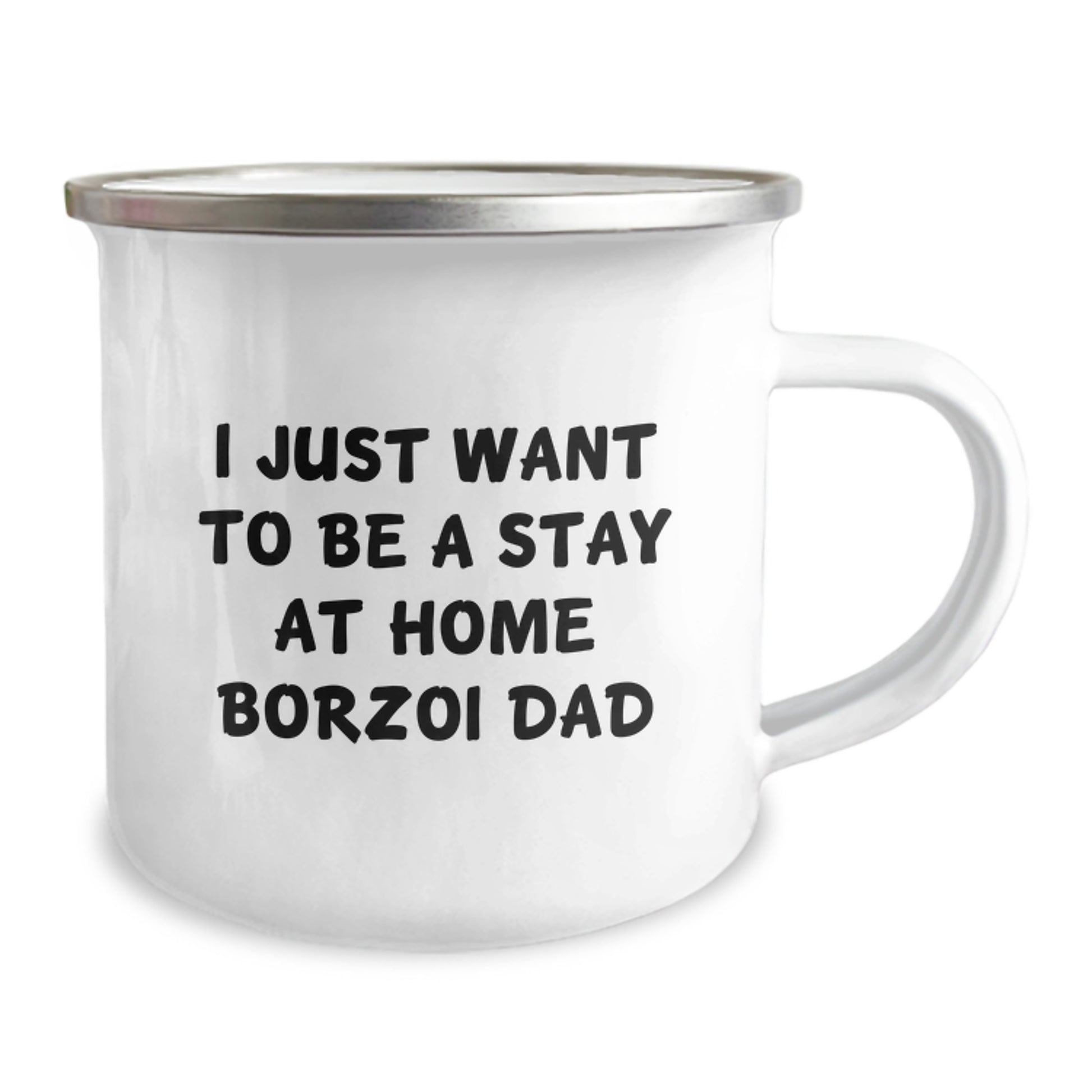 Funny Borzoi Dog Gifts from Dad, 'I Just Want To Be A Stay At Home Borzoi Dad' Graduation Unique Gifts for Men - Image 2