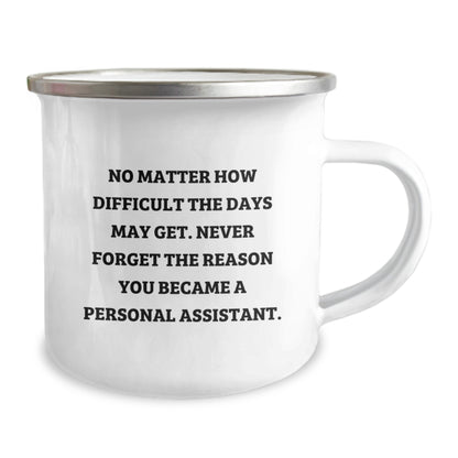 Funny Personal Assistant Gifts for Men - Camping Mug with Inspirational Quote, Gifts from Friends to Family, Christmas Unique Presents - Image 2