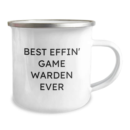 Funny Game Warden Gifts for Men, Best Effin' Game Warden Ever Camping Mug - Unique Christmas Unique Gifts from Friends to Family - Image 2