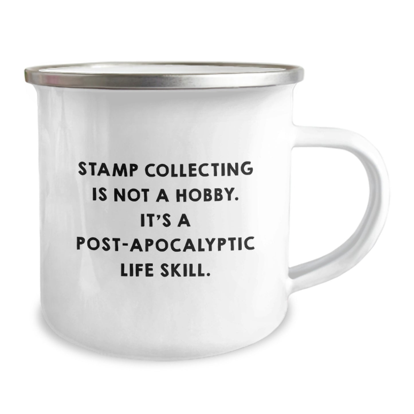 Funny Stamp Collecting Gifts for Friends or Family - 'Stamp Collecting Is Not A Hobby. It's A Post-apocalyptic Life Skill.' Graduation Unique Gifts from Men to Women - Image 2