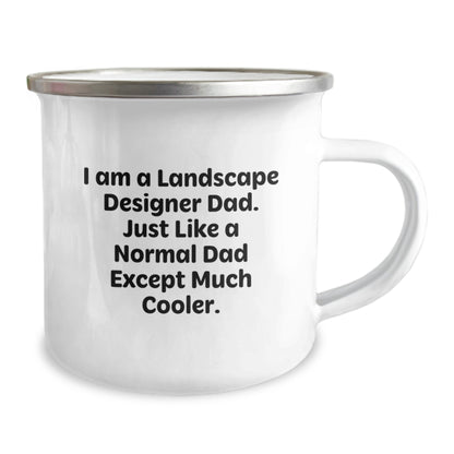 Landscape Designer Dad Gifts - Camping Mug for Graduation, Funny Quote 'I Am A Landscape Designer Dad. Just Like A Normal Dad Except Much Cooler.' from Men to Friends - Image 2