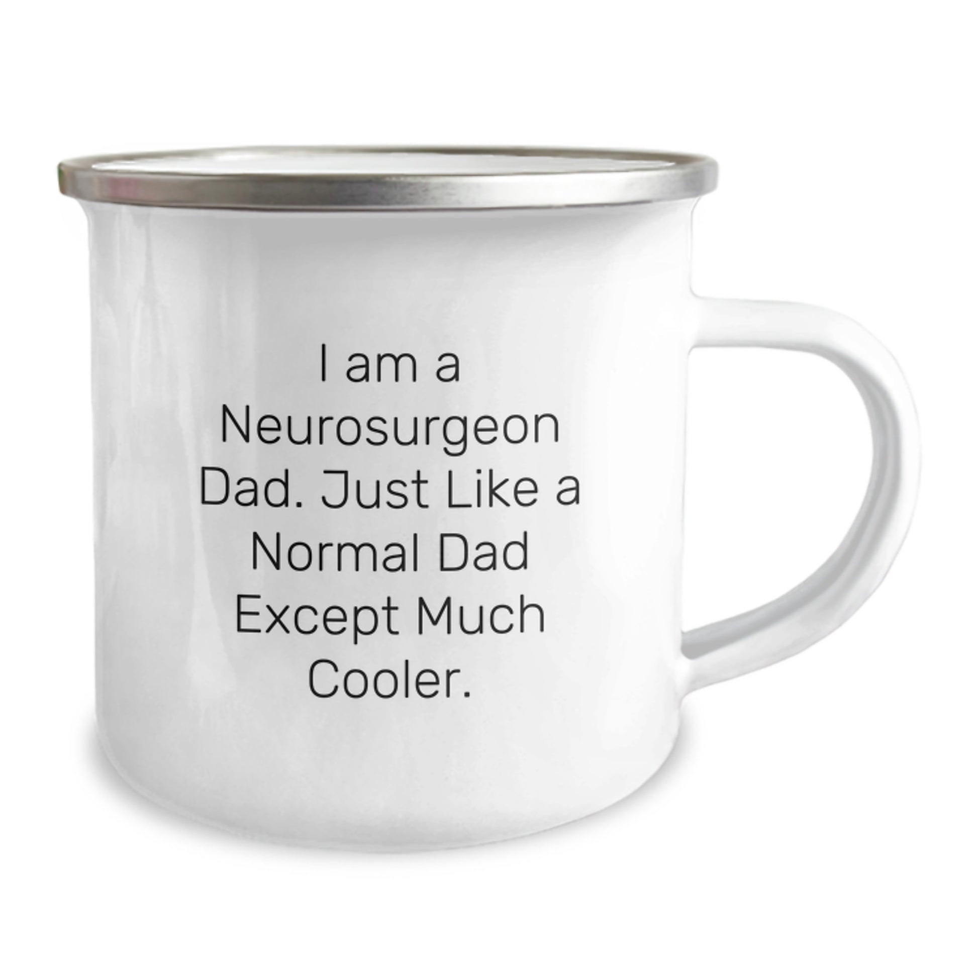 Neurosurgeon Dad Gifts - Funny Camping Mug for Neurosurgeon Men, Unique Christmas Unique Gifts from Family to Dad, Camping Enthusiast Mug, Stainless Steel Mug with Enamel Finish - Image 2