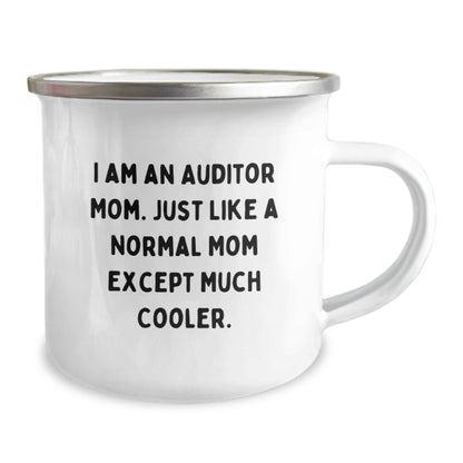 Funny Auditor Mom Camping Mug - Unique Christmas Unique Gifts from Family to Auditor Friends - I Am An Auditor Mom Except Much Cooler - Image 2