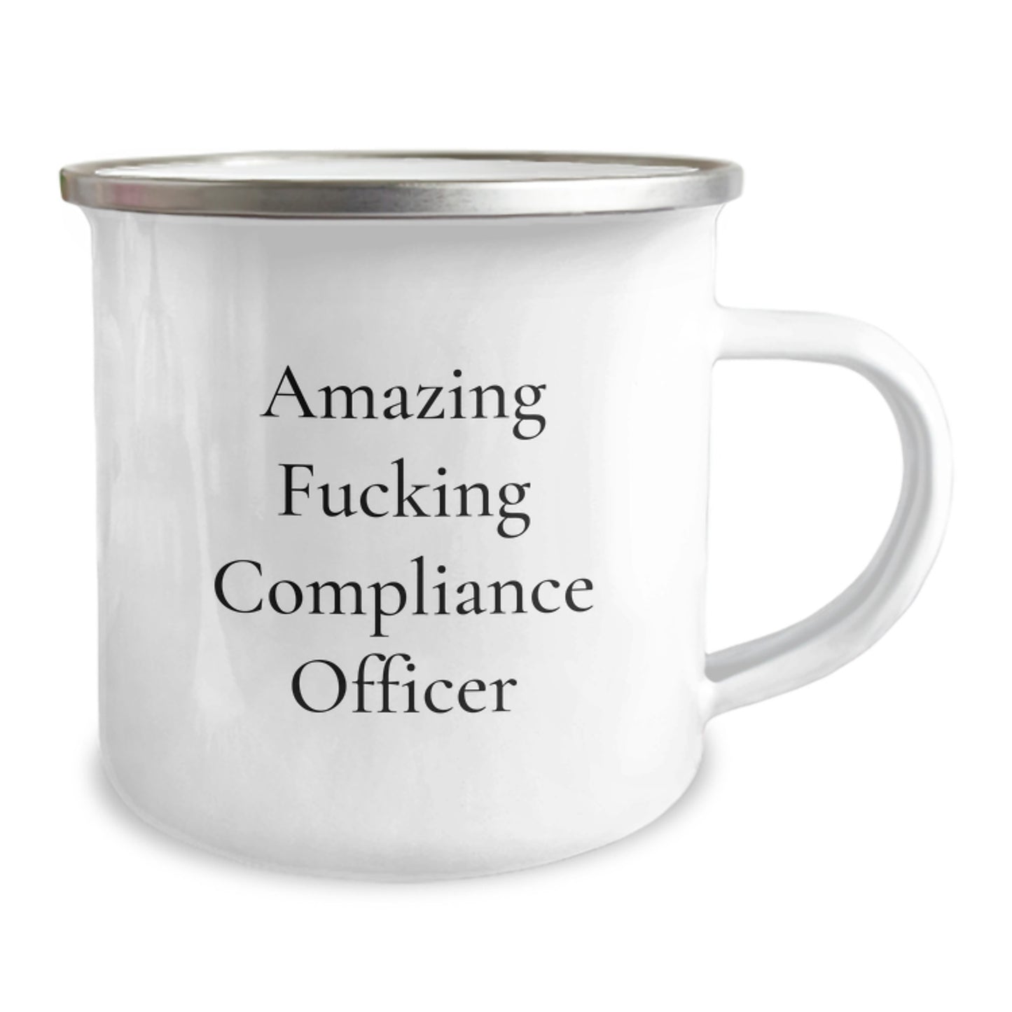 Compliance Officer Gifts Funny Quote Camping Mug for Graduation 'Amazing F--king Compliance Officer' from Friends - Image 2