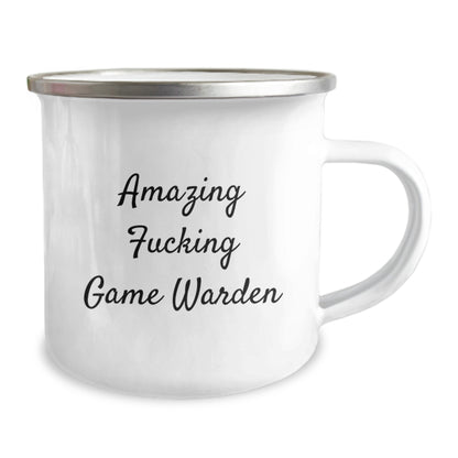 Funny Game Warden Gifts from Friends, Birthday Unique Game Warden Camping Mug, Amazing F--king Game Warden Quote on Stainless Steel Mug, Game Warden Men Gifts, Gifts from Friends to Game Wardens - Image 2