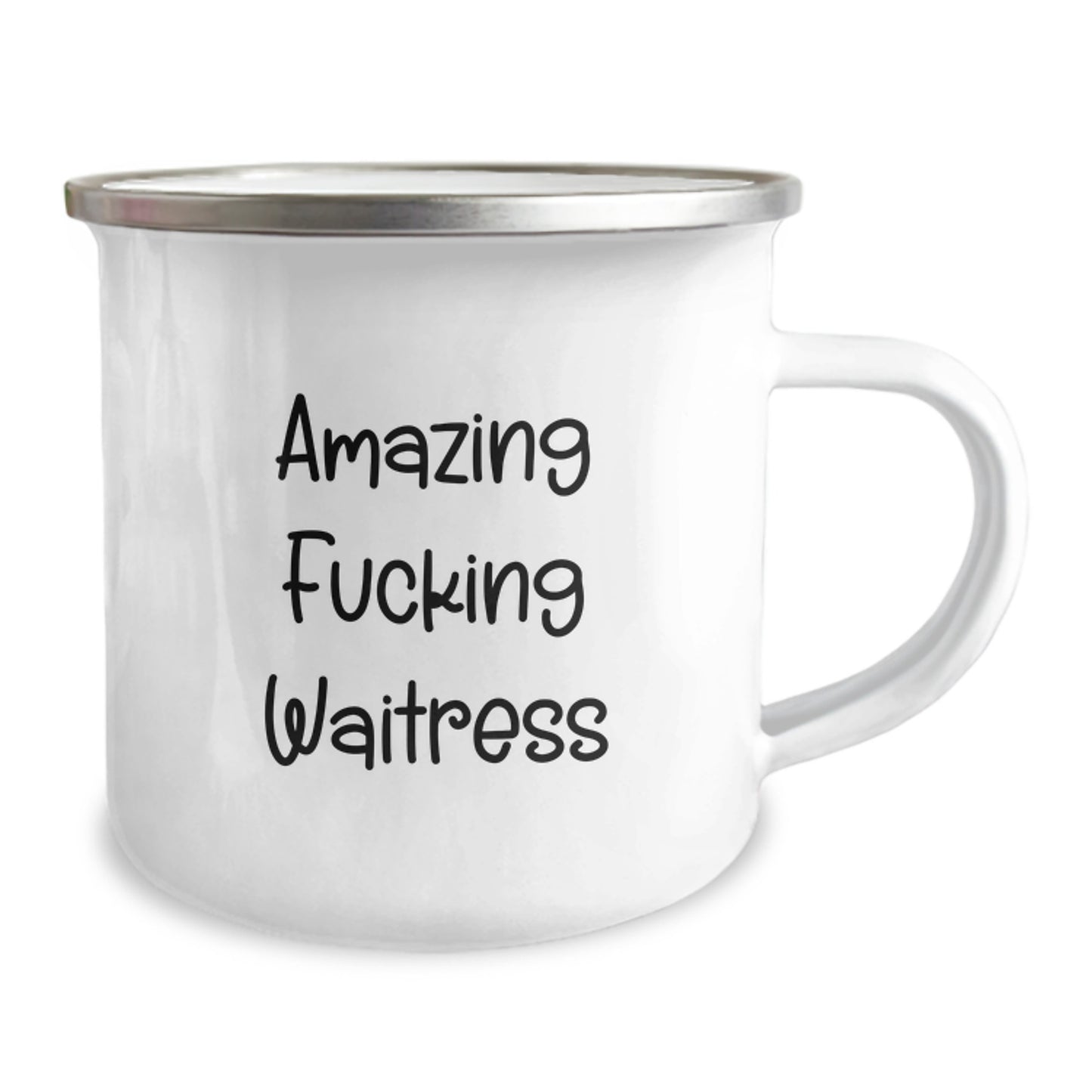 Funny Waitress Gifts for Waitress Friends from Men, Unique Christmas Unique Gifts, Funny Camping Mug with Amazing F--king Waitress Quote - Image 2