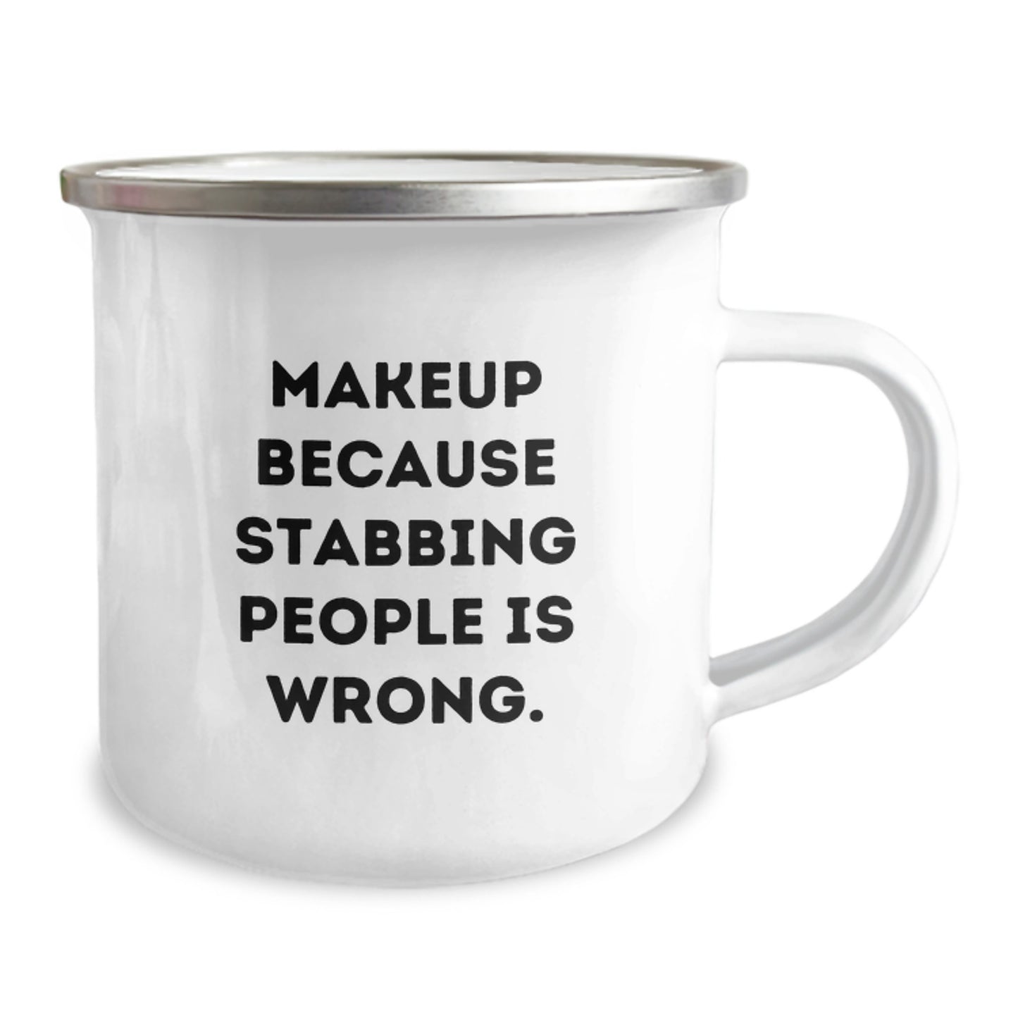 Funny Makeup Gifts for Makeup Lovers, Christmas Unique Gifts from Friends, Men, Women, or Family - Makeup is My Love Camping Mug - Image 2