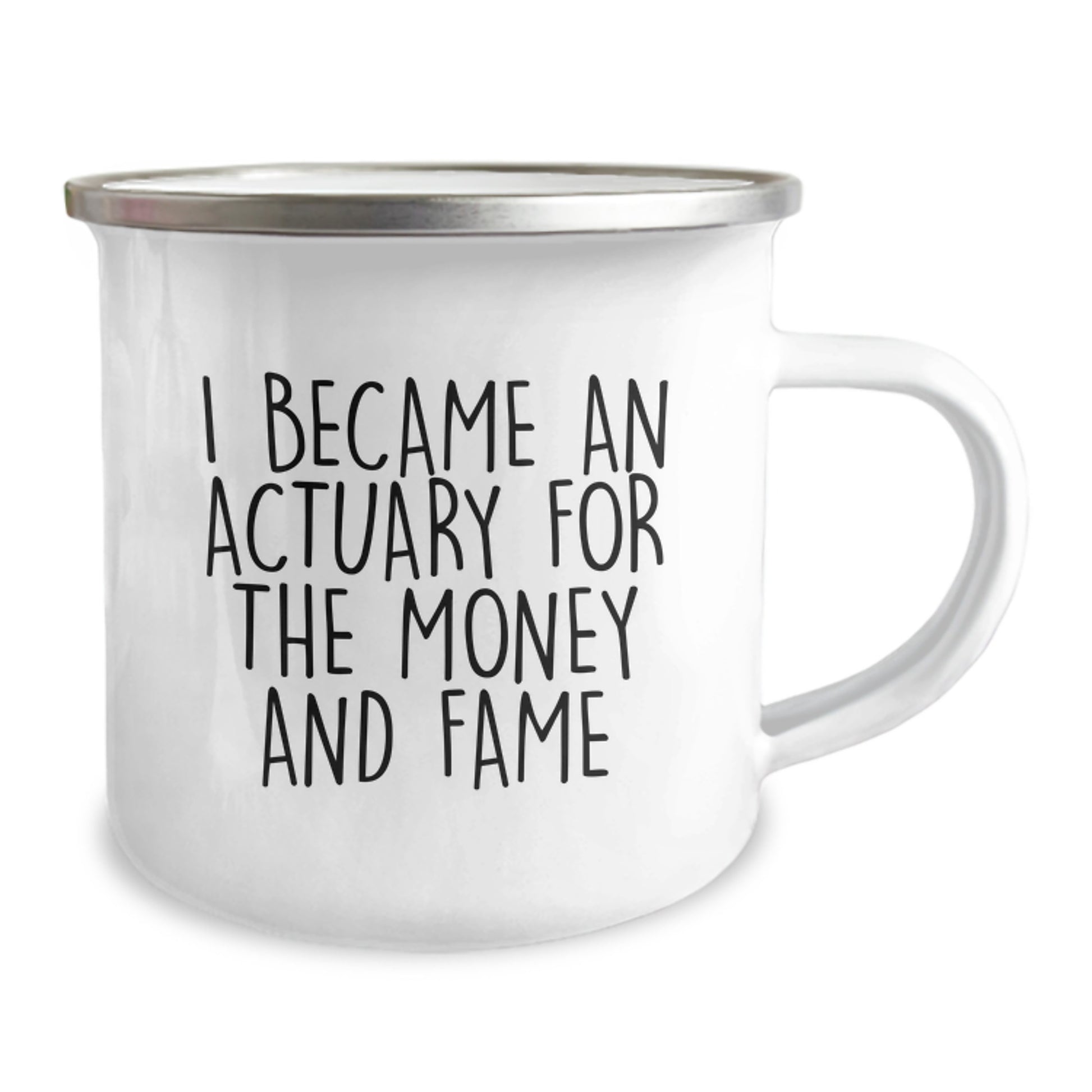 Funny Actuary Gifts for Him - I Became An Actuary For The Money And Fame, Unique Christmas Unique Gift Ideas for Actuaries, Stainless Steel Camping Mug for Men Friends Family - Image 2