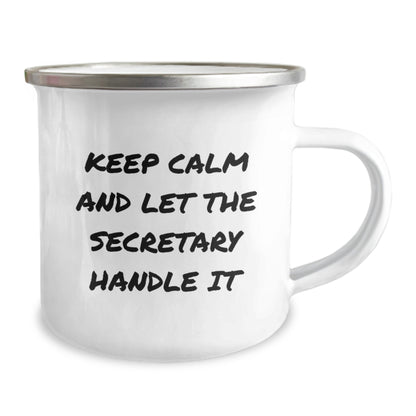Funny Secretary Gifts for Women - Keep Calm And Let The Secretary Handle It - Christmas Unique Secretary Mugs for Coworkers - Image 2