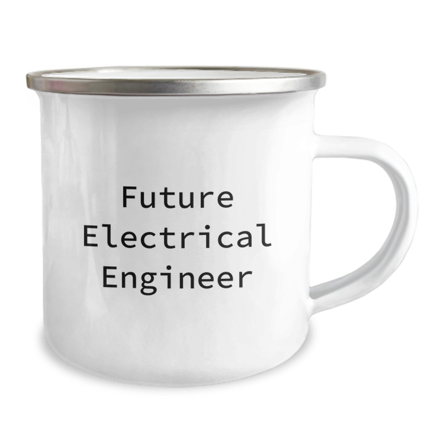 Unique Electrical Engineer Gifts for Christmas - Funny 'Future Electrical Engineer' Camping Mug, Stainless Steel with Enamel Finish - Image 2