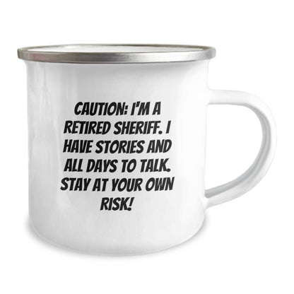 Funny Sheriff Camping Mug, Gifts for Sheriff Friends, Christmas Unique Presents from Men to Family - Image 2