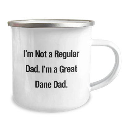 Funny Great Dane Dog Dad Gifts from Men to Great Dane Dog Lovers on Birthday - 'I'm Not A Regular Dad. I'm A Great Dane Dad.' Camping Mug - Image 2