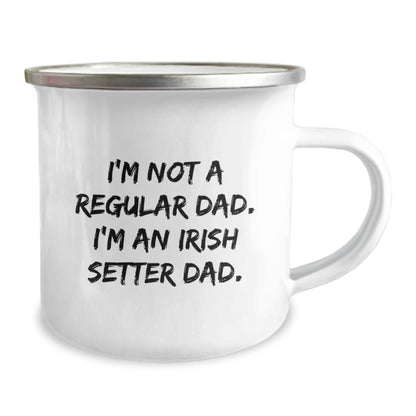 Funny Irish Setter Dog Dad Gifts for Men, Irish Setter Dad Camping Mug for Christmas Unique Gifts from Dad to Son - Image 2