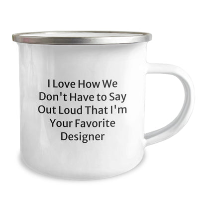 Funny Designer Gifts from Friends for Favorite Designer Camping Mug - Christmas Unique Gift for Him or Her - Image 2