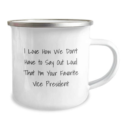 Funny Vice President Gifts from Friends and Family, Camping Mug for Men and Women, Christmas Unique Presents - Image 2
