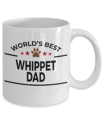 Spring Pet Products World's Best Whippet Dad Coffee Mug – Dog Lover Gift for Whippet Owners – Breed Trait Gift for Pet Parents - Mallard Moon Gift Shop