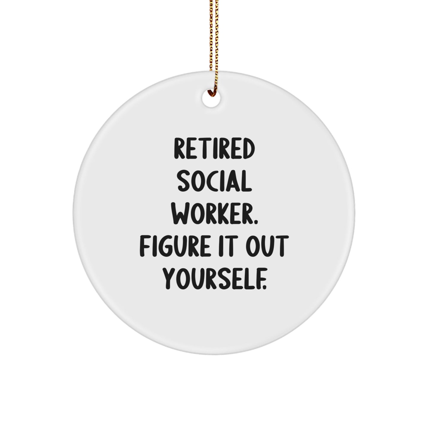 Funny Social Worker Circle Ornament Gifts from Friends and Family for Christmas Unique Holiday Decorations - Image 1