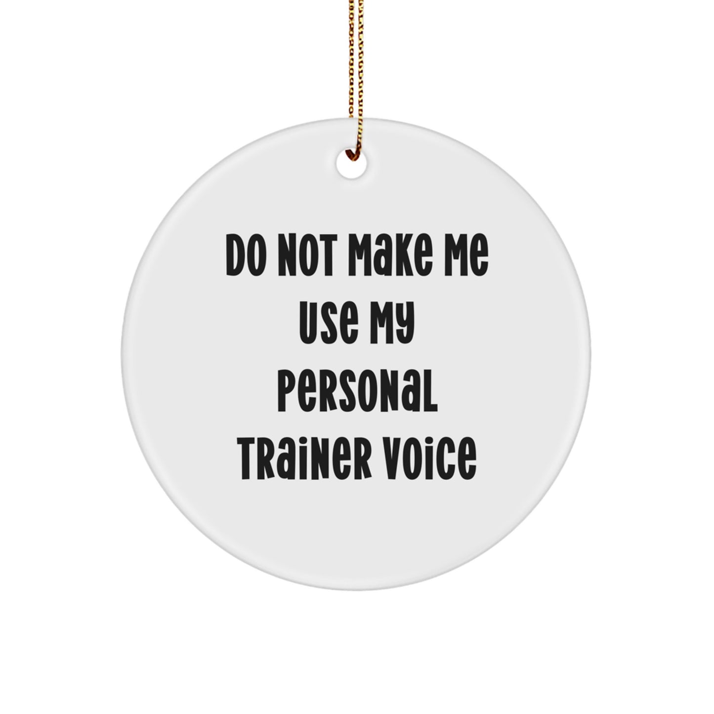 Funny Circle Ornament Gifts from Family for Personal Trainer Men Christmas Unique Decorations - Image 1