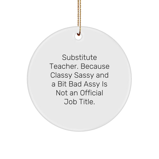 Funny Substitute Teacher Gifts, Christmas Unique Gifts for Substitute Teacher by Friends, Family, Coworkers, Women, Men - Image 1