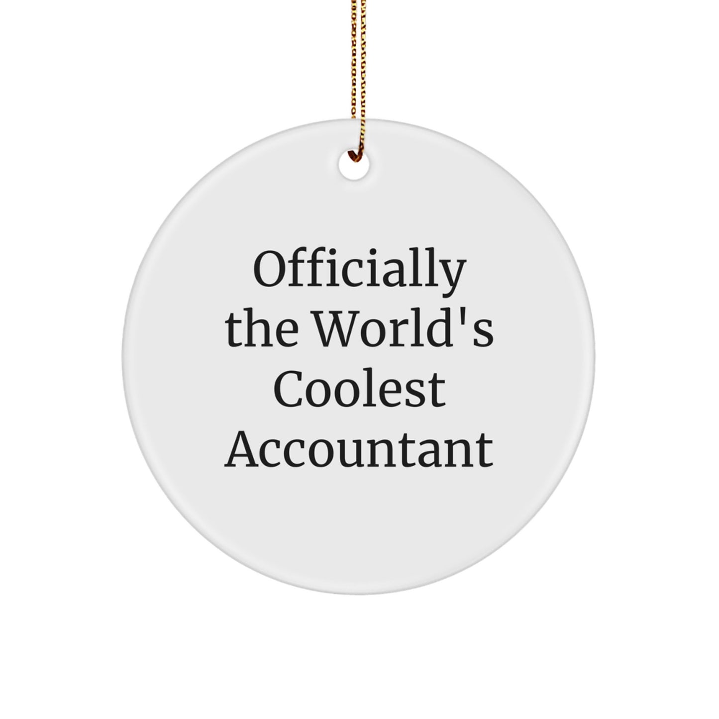 Accountant Gifts, Funny Quote Circle Ornament, Christmas Unique Gifts, Gifts from Family, Gifts for Accountants - Image 1