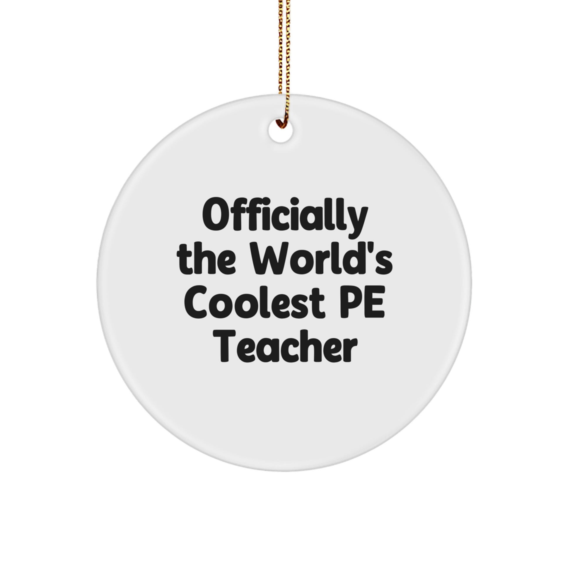 Funny PE Teacher Gifts from Men, Gifts for PE Teacher, Officially The World's Coolest PE Teacher Christmas Unique - Image 1