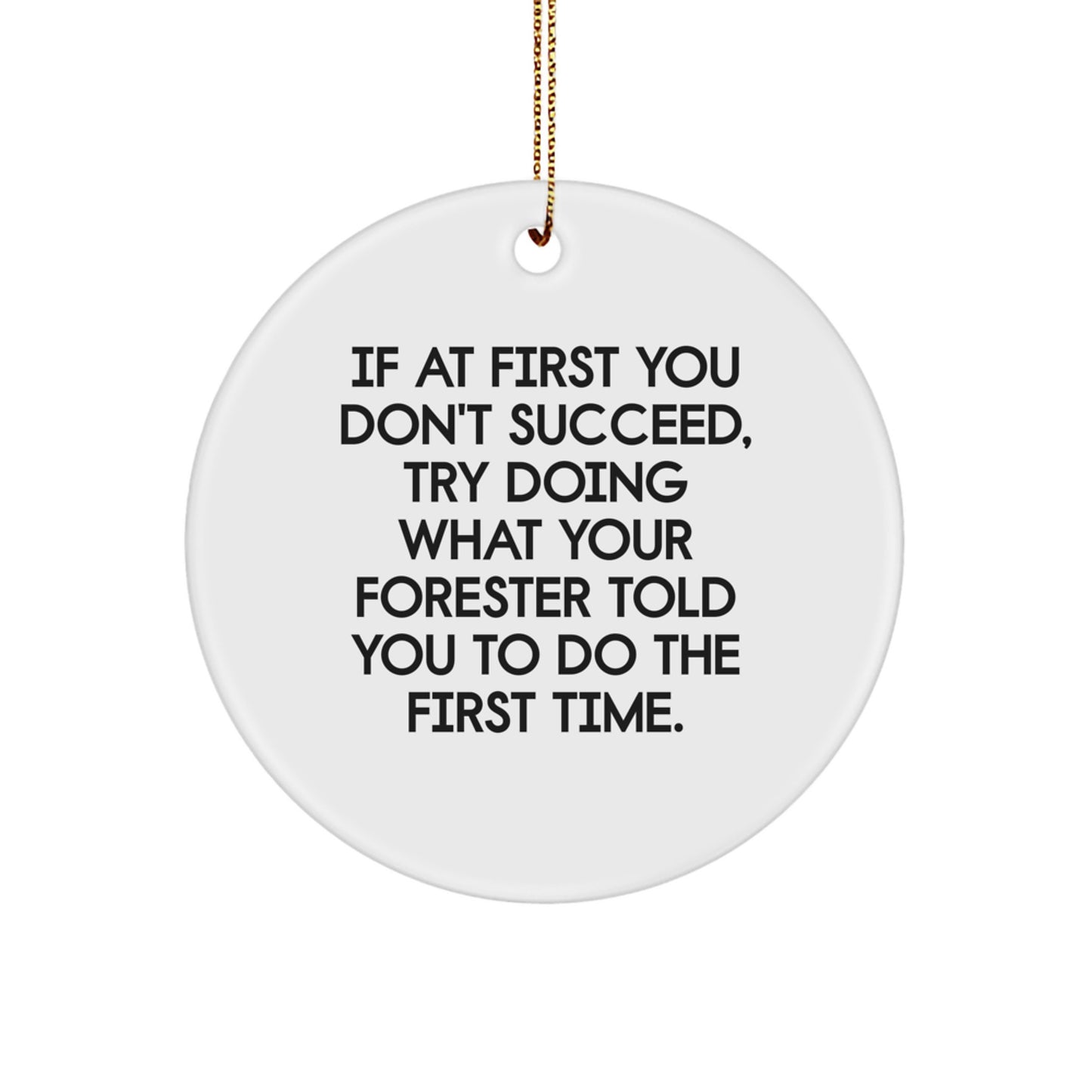 Funny Forester Circle Ornament Gifts from Family for Christmas Unique Presents - Image 1
