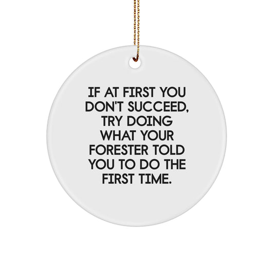 Funny Forester Circle Ornament Gifts from Family for Christmas Unique Presents - Image 1