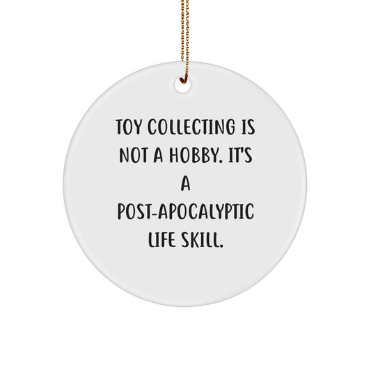 Funny Toy Collecting Gifts for Men, Circle Ornament with Inspirational Quote, Gifts from Friends to Encourage the Hobby, Perfect Christmas Unique Gifts - Image 1