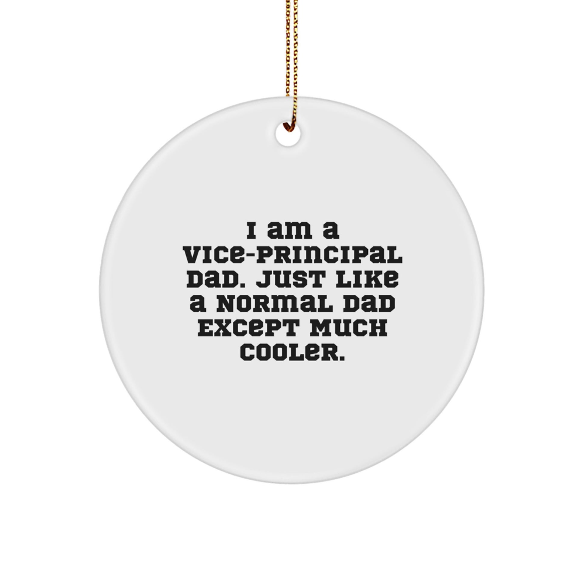 Funny Vice-Principal Gifts for Dad, Circle Ornament for Vice-Principal Enthusiasts, Christmas Unique Gifts from Men to Vice-Principal - Image 1
