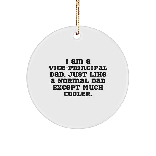 Funny Vice-Principal Gifts for Dad, Circle Ornament for Vice-Principal Enthusiasts, Christmas Unique Gifts from Men to Vice-Principal - Image 1