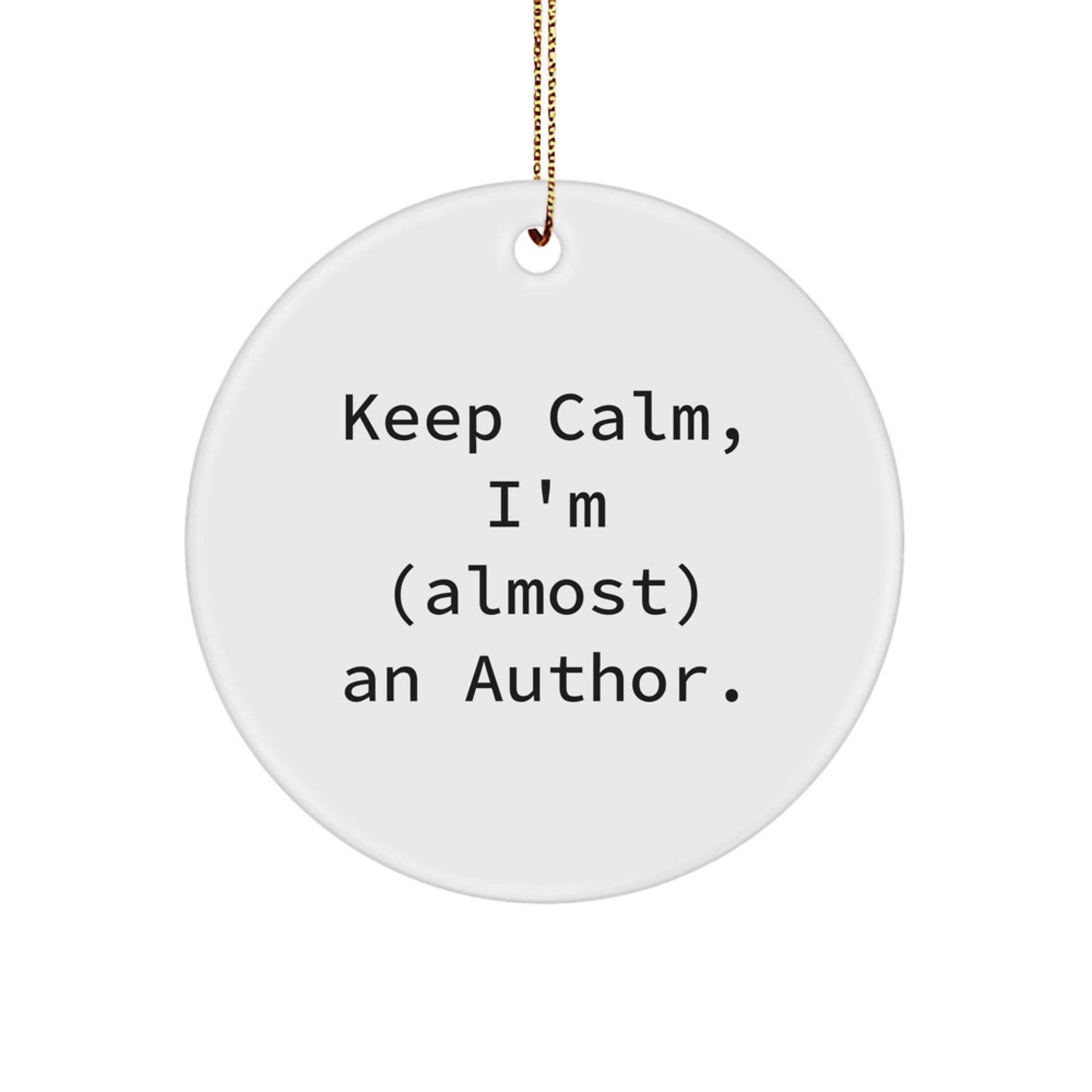 Funny Author Circle Ornament Gifts from Friends for Author Men at Christmas - Image 1