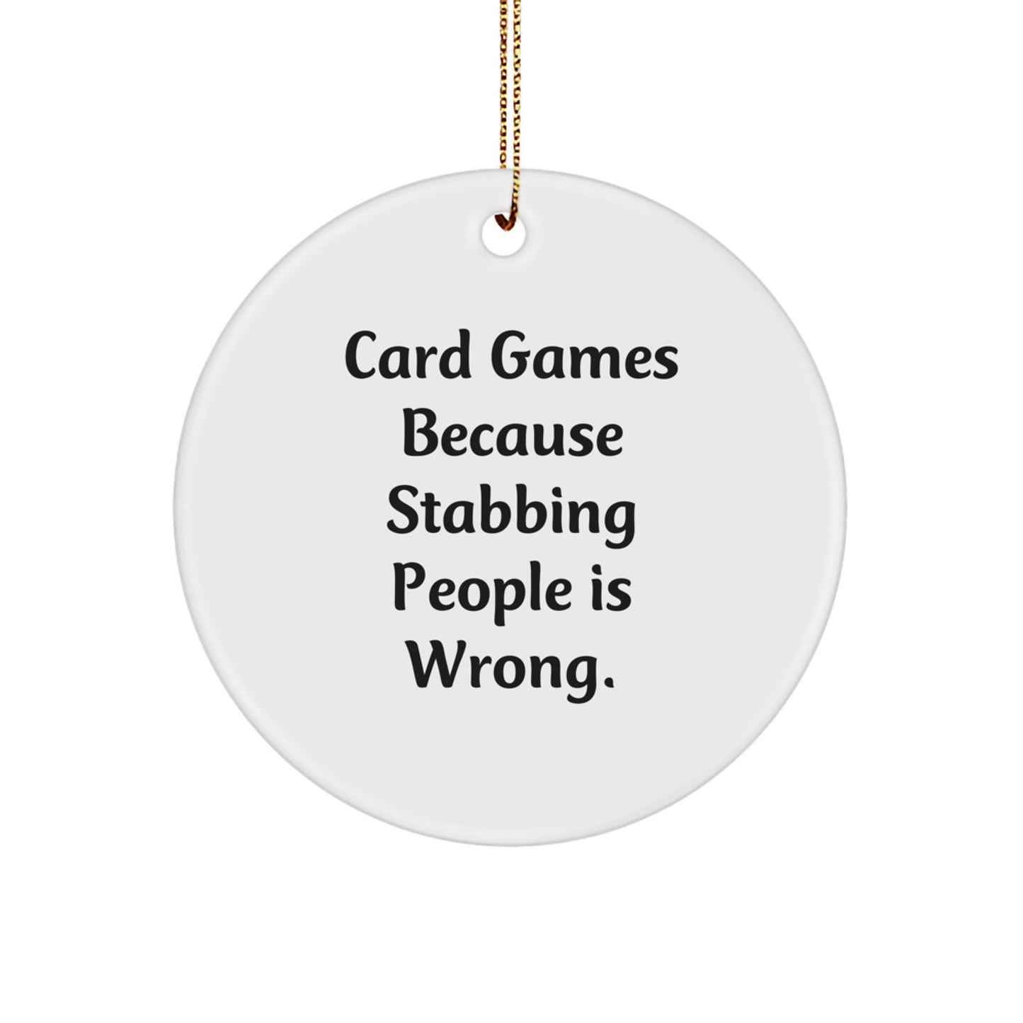 Funny Card Games Gifts for Men or Friends, Circle Ornament, Christmas Unique Decorations, Gifts from Friends, Family, Coworkers - Image 1