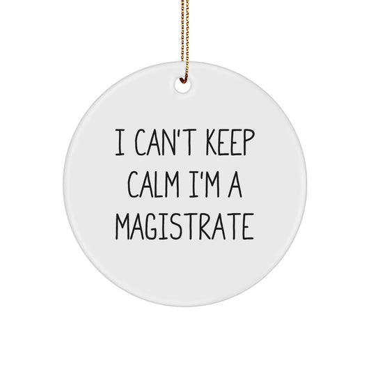 Funny Magistrate Gifts, Circle Ornament, I'm A Magistrate, Christmas Unique Present, Gifts from Friends, for Family, Magistrate Lover - Image 1