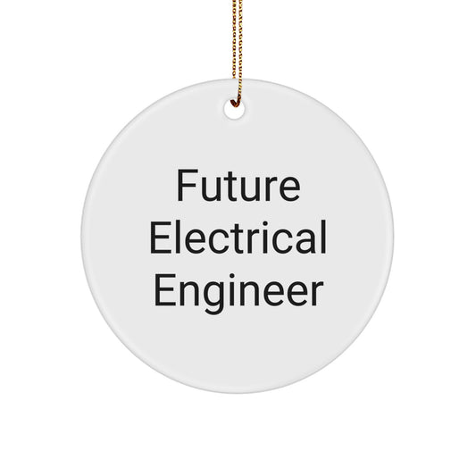 Funny Future Electrical Engineer Christmas Unique Gifts from Men to Electrical Engineer Friends Circle Ornament - Image 1