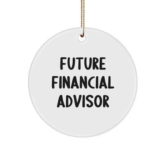 Funny Financial Advisor Gifts from Friends - Inspirational Circle Ornament for Christmas Unique Gifts for Financial Advisors - Image 1