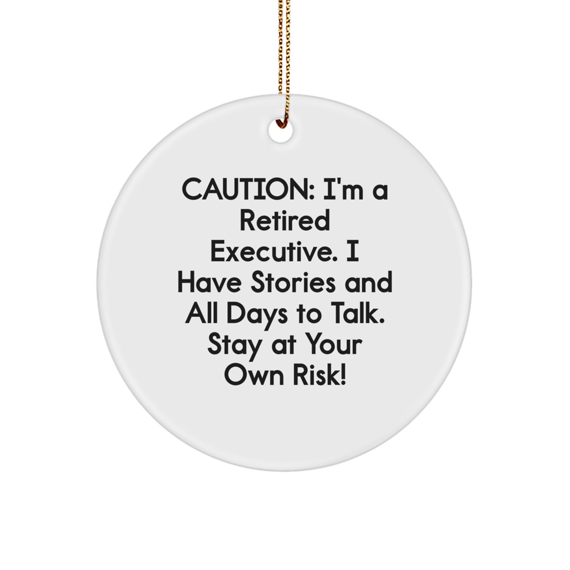 Fun Executive Christmas Circle Ornament Gifts from Men to Executive Friends, Coworkers, and Family - Image 1