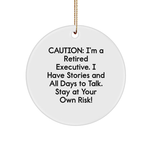 Fun Executive Christmas Circle Ornament Gifts from Men to Executive Friends, Coworkers, and Family - Image 1