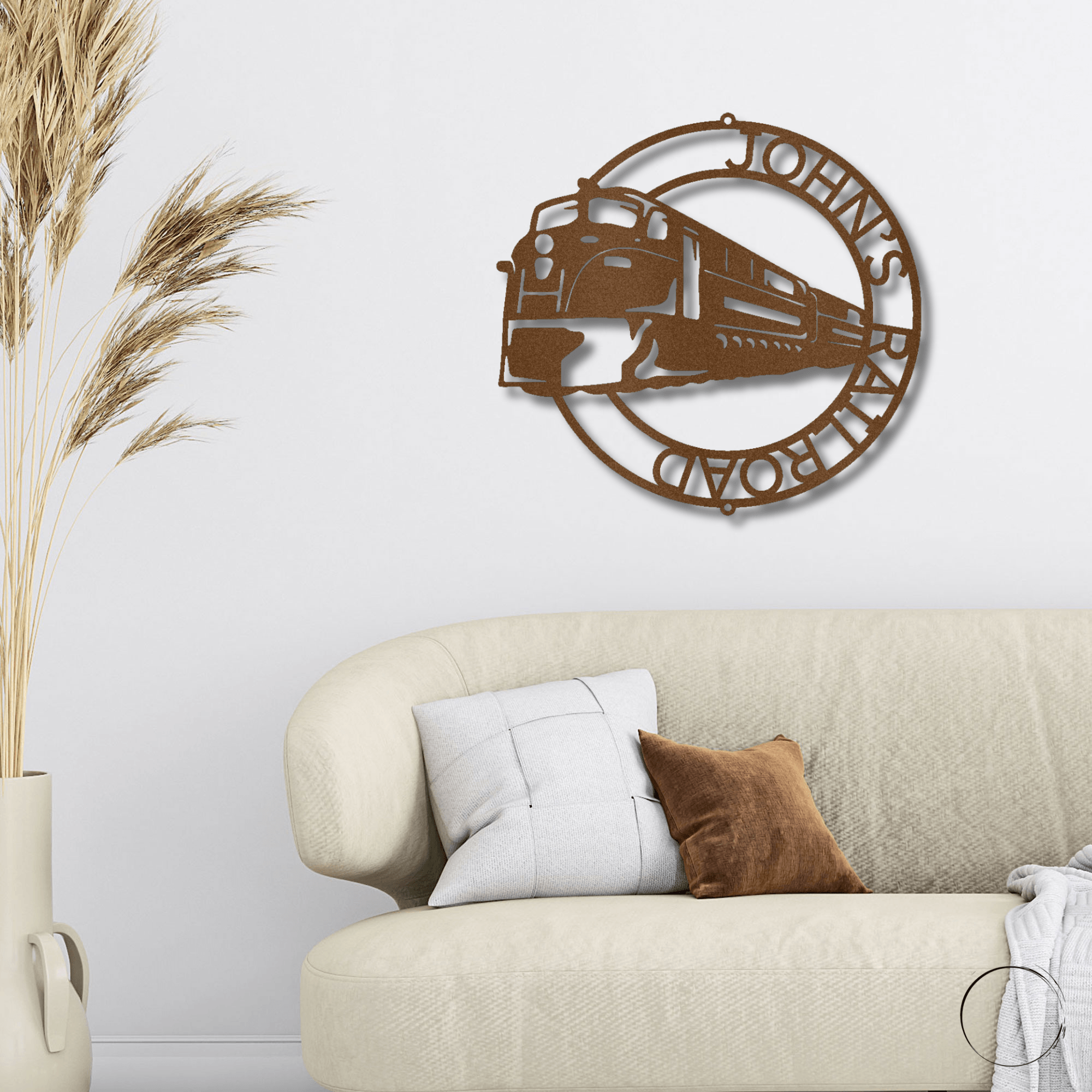 Train Ring Personalized Metal Art Steel Wall Sign - Mallard Moon Gift Shop