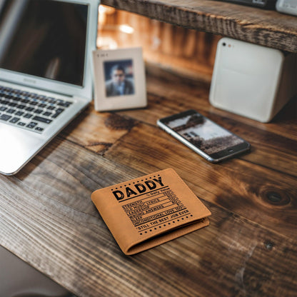 Dad Recipe Leather Wallet Father Gift - Mallard Moon Gift Shop