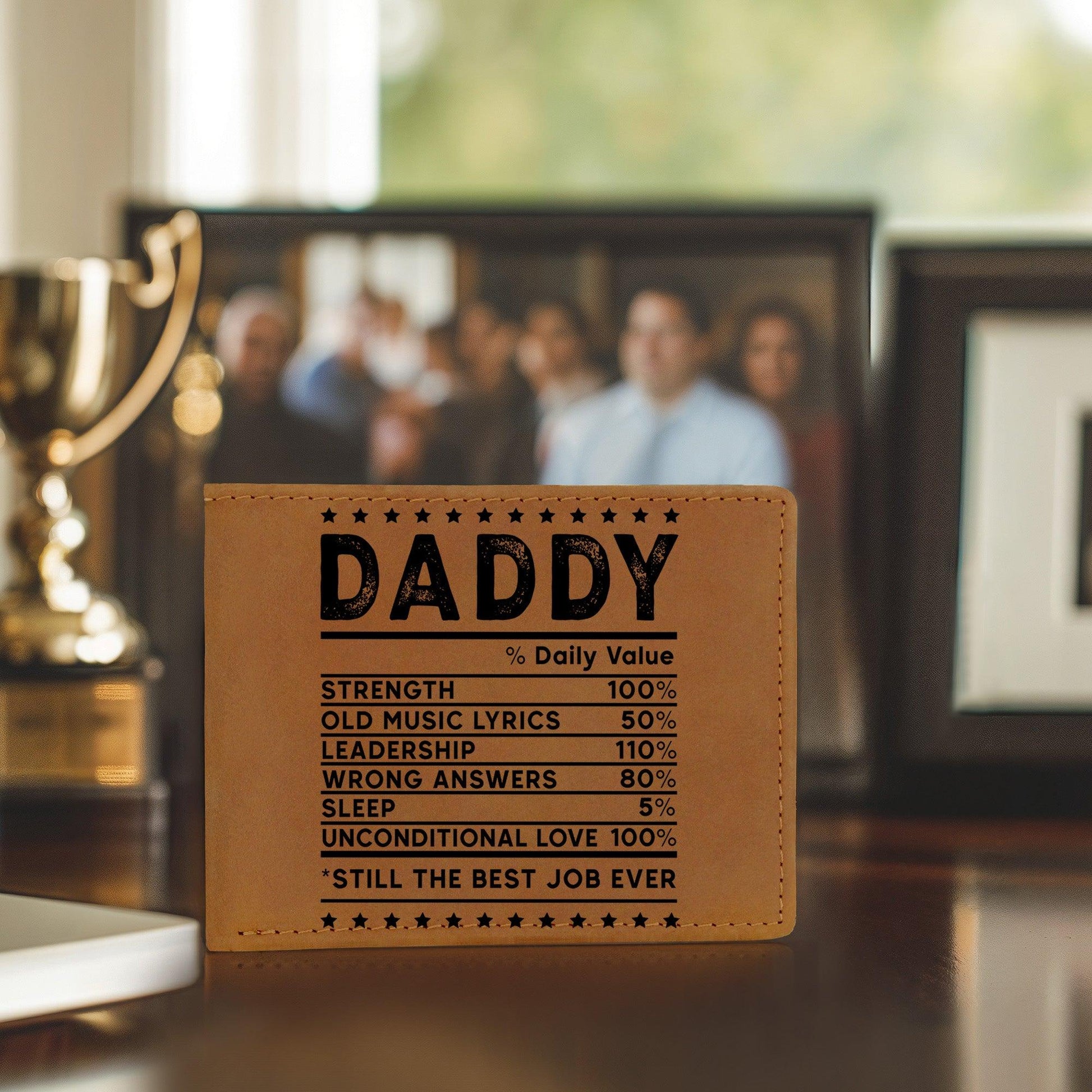 Dad Recipe Leather Wallet Father Gift - Mallard Moon Gift Shop