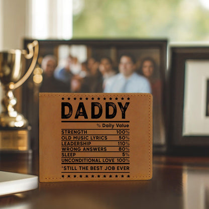 Dad Recipe Leather Wallet Father Gift - Mallard Moon Gift Shop