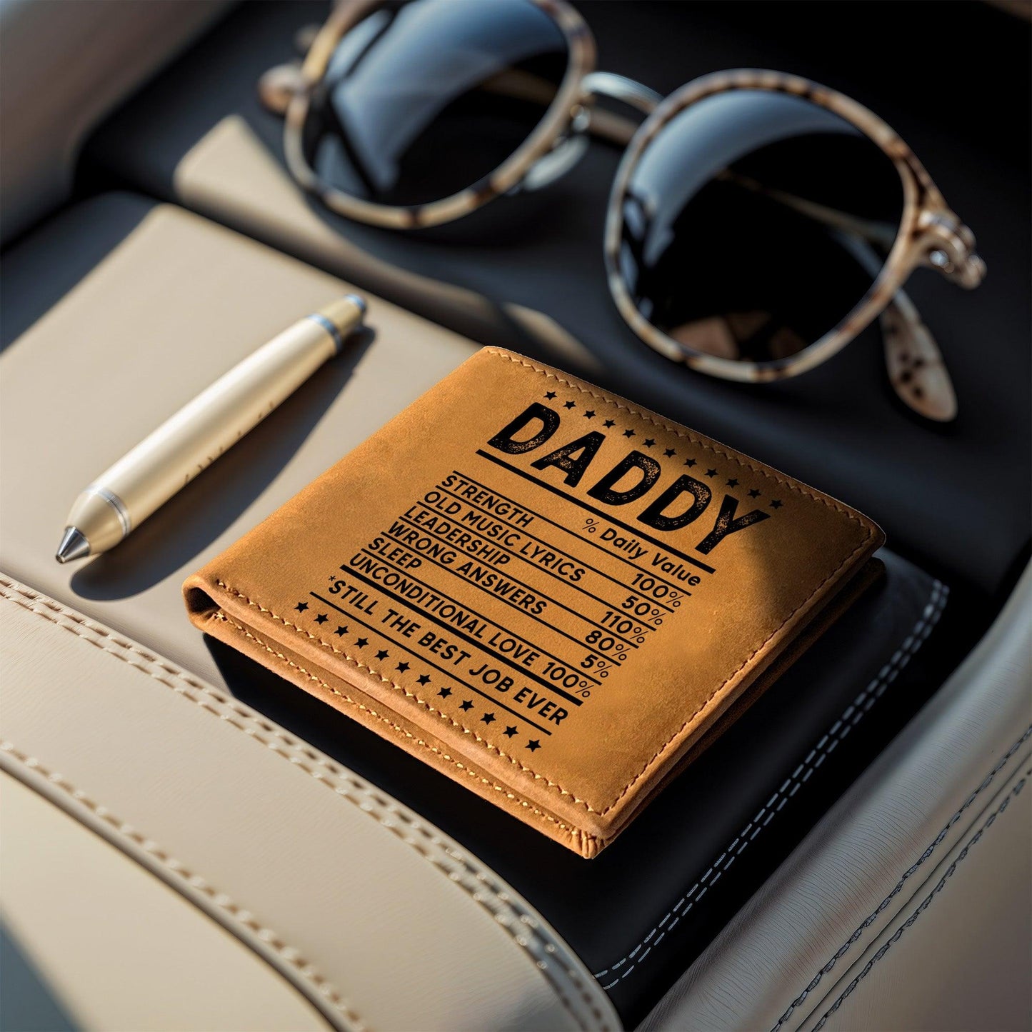 Dad Recipe Leather Wallet Father Gift - Mallard Moon Gift Shop