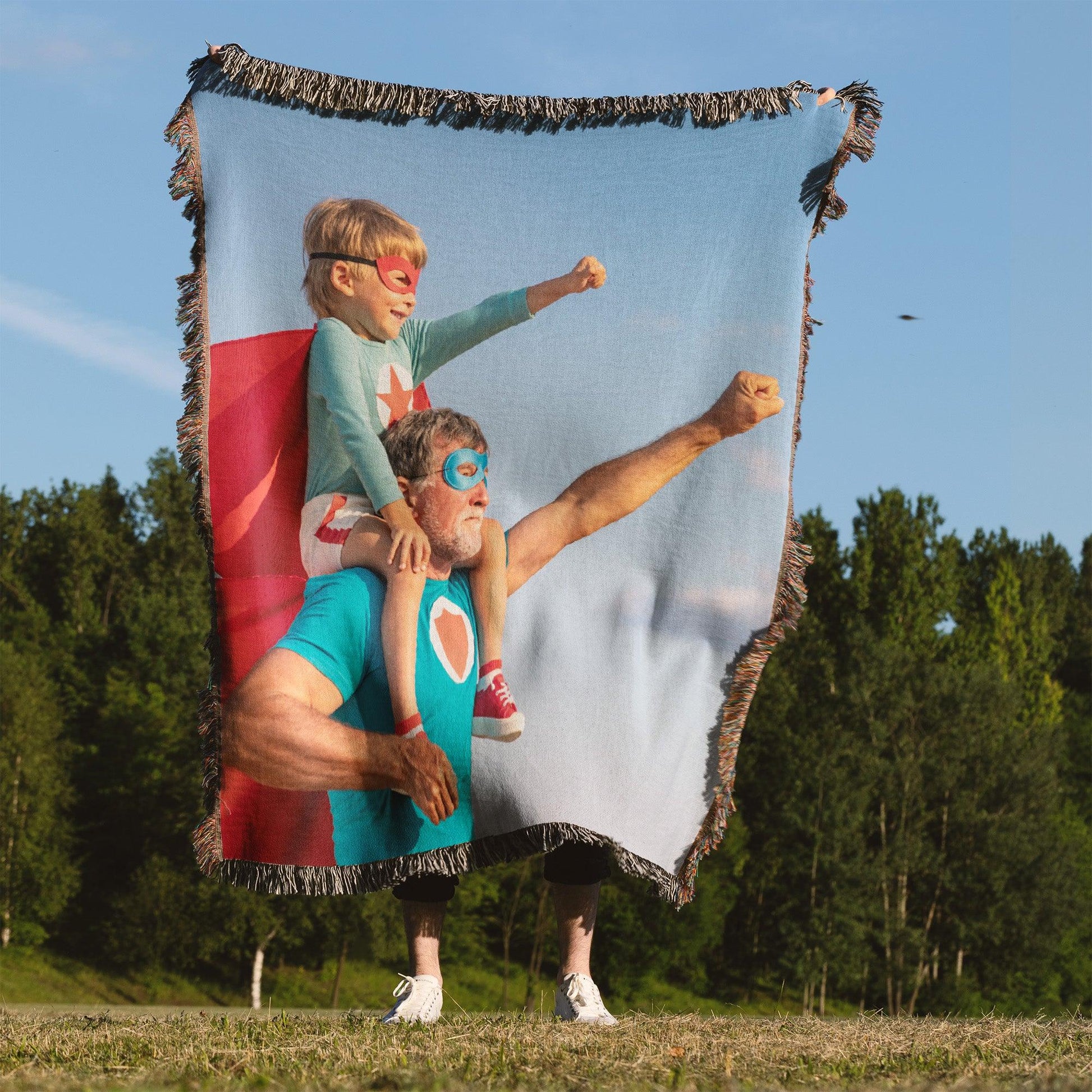 Gift for Dad, Mom, Grandparents - Personalized Photo Upload Heirloom Blanket - Mallard Moon Gift Shop