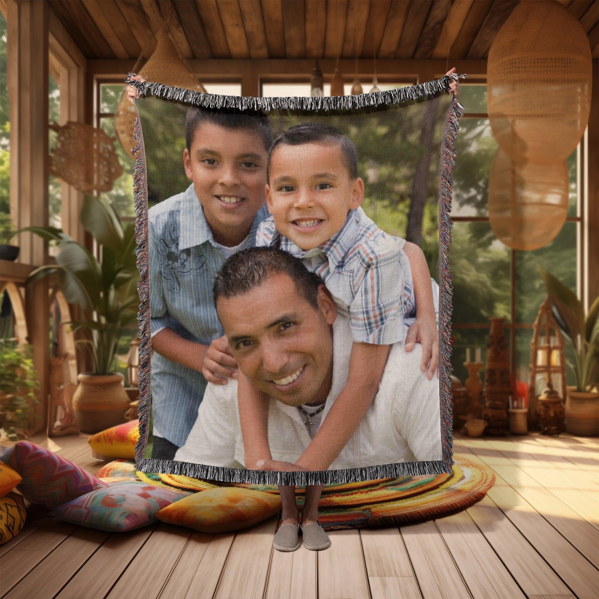 Gift for Dad, Mom, Grandparents - Personalized Photo Upload Heirloom Blanket - Mallard Moon Gift Shop
