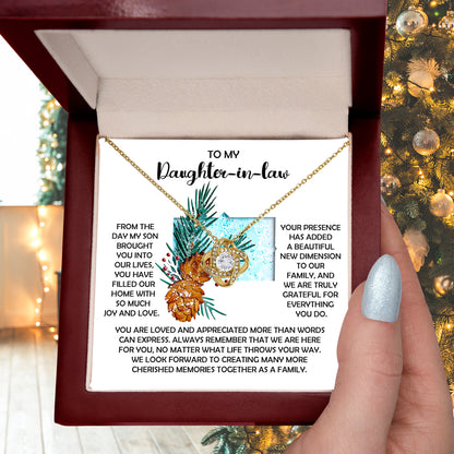 Gift for Daughter-in-Law - Here For You - Love Knot Pendant Necklace - Mallard Moon Gift Shop